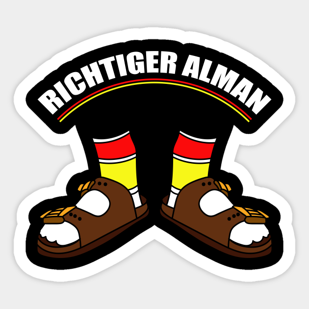 Right Alman Meme German Sandals & Socks Alman Sticker TeePublic